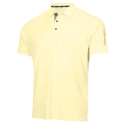 Image of Calvin Klein Mens Club Golf Polo Shirt Lemon L