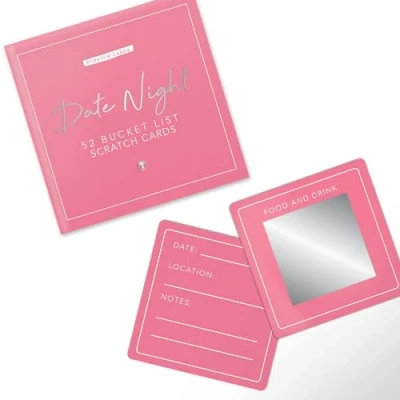 Image of Gift Republic Date Night Scratch Off Card 52 Ideas Couples Personalised Memory Box Boyfriend Girlfriend Husband Wife