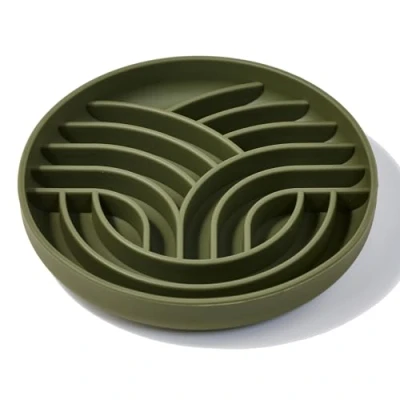Image of OHMO Slow Feeder Dog Bowls (Tree of Life) Enrichment Toy Soft Silicone Food Safe Feeding Bowl Non Slip Suction Cup for All Breed Pet, Cat Dishes, Down Eating