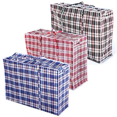 Image of Dina Housewares REUSABLE LAUNDRY STORAGE SHOPPING BAGS ECO ZIPPED STRONG MEDIUM LARGE (Small)