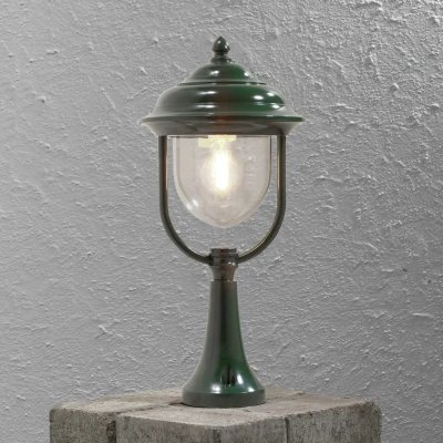 Image of Parma Outdoor Modern Gate Post Pedestal Green, IP43
