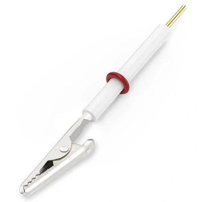 Image of Labasics Electrode Holder, Multi functional Clamps with Detachable Stainless Steel Gator clip and PTFE Body for Electrochemical Experiments, 80 mm