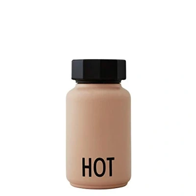 Image of Design Letters Thermo bottle/Insulated bottle, HOT &amp; COOL, Small (Camel) BPA free double walled vacuum, stainless steel, Pure Nordic Design, Great for use on the go, 330 ml, Leak proof, light, 204 g