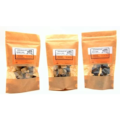 Image of Oak Cubes 3 pack Sherry + Cognac Rum Chips aging the alcohol Beverage