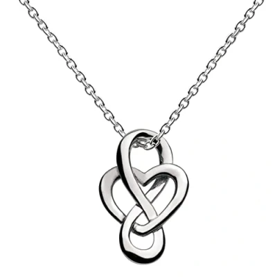 Image of Heritage Sterling Silver Celtic Looped Heart Necklace of Length 45.7 cm