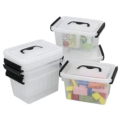 Image of Dynko Mini Plastic Storage Box Set of 6, with Lid