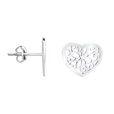Image of SOFIA MILANI Women&#039;s Earrings 925 Silver Heart Stud 20061