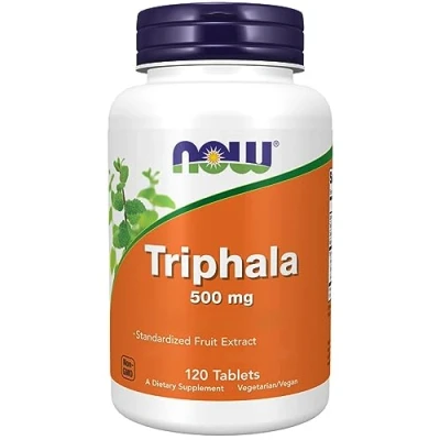 Image of Now Foods Triphala, 500mg, with Magnesium and Calcium, 120 Vegan Tablets, Soy Free, Vegetarian, Gluten Non GMO