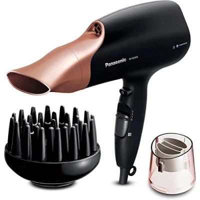 Image of Panasonic EH NA65CN895 Nanoe Hair Dryer with Diffuser, Quick Dry &amp; Styling Nozzle Visibly Improved Shine (Rose Gold), Gifts for women