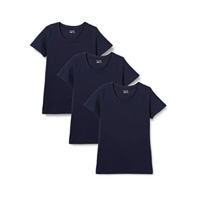 Image of Berydale Multipack of 3: Women&#039;s T Shirt with round neck in dark blue, M