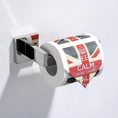 Image of TURS Toilet Roll Holder 304 Stainless Steel Waterproof Paper Wall Mounted Chrome for Bedroom Polished Finish, K7002P