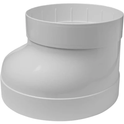 Image of Vent Systems 200 to 150 mm / 8&quot; 6&quot; Inch White Plastic Duct Reducer Adapter Connector Fitting Pipe Increaser Cone for HVAC Ventilation Systems, ABS Plastic, PVC