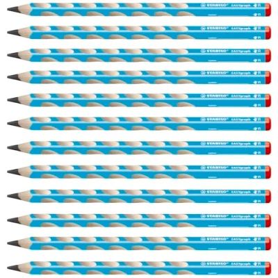 Image of Ergonomic Graphite Pencil STABILO EASYgraph Right Handed Pack of 12 Blue HB