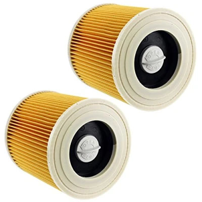 Image of SPARES2GO Cartridge Filter for Karcher MV2 SE4001 SE4002 WD2200 WD2210 Vacuum Cleaners (Pack of 2)