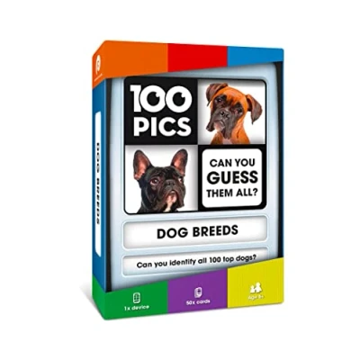 Image of 100 PICS Dog Breeds Travel Game Family Flash Cards, Pocket Puzzles For Kids And Adults