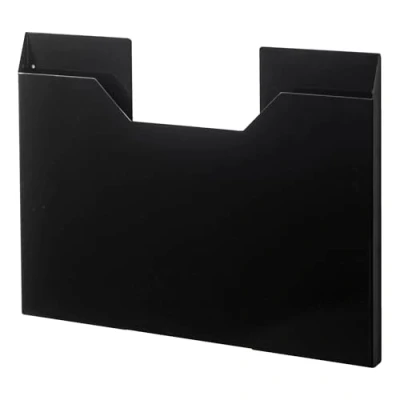 Image of Yamazaki 4887 TOWER Placemat Case, black, Steel, Minimalist, 50.5 x 2.5 36.5 cm