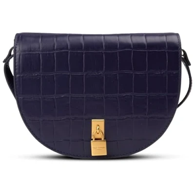 Image of Ted Baker Sohho Padlock Detail Saddle BAG Across body bag, Women&#039;s, Size: One Size, Blue