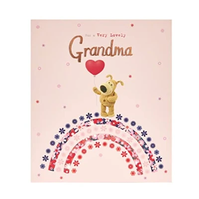 Image of Boofle Birthday Card For Grandma With Envelope Sweet Design And Balloon, 737934 0 1, Multi