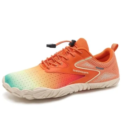 Image of Water Shoes Mens Womens Barefoot Beach Swim for Outdoor Hiking Walking Wilderness Trekking(NM2005 Orange, 8UK)