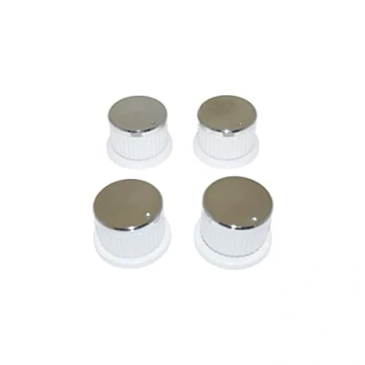 Image of Ufixt Fits Whirlpool Oven Cooker Hob Knob Dial Pack of 4 White/Silver