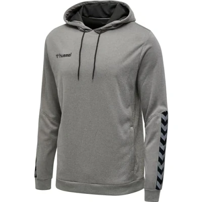 Image of hummel Men&#039;s Hmlauthentic Poly Hoodie Grey Melange
