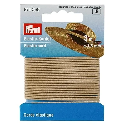 Image of Prym Elastic Cord, 55% ED 45% PES, Beige, Ø 1,5 mm 3 m