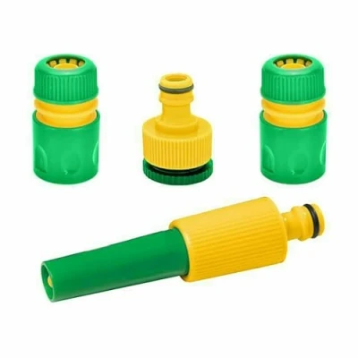 Image of ARA CHOICE 4pc Universal Garden Watering Hose Pipe Tap Connector Adaptor Fitting Attachment Water Pipes Connectors Quick Connect Adapter Greenhouse