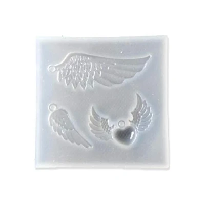Image of ATATMOUNT Crystal Epoxy Resin Mold Angel Wing Shape Casting Silicone Mould Handmade DIY Crafts Jewelry Making Tools