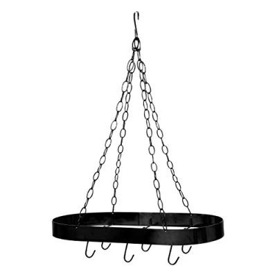 Image of Premier Housewares Oval Ceiling Rack, Matt Black