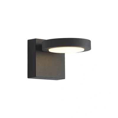 Image of Lucande LED outdoor wall lamp Belna, 15cm, anthracite, aluminium
