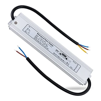 Image of REYLAX 12V LED Driver Lighting Outdoor Transformer 60W 5A, IP67 Waterproof Transformer, Constant Voltage Power Supply, AC to DC Low Light Adapter, for Garden Lamps and Shed