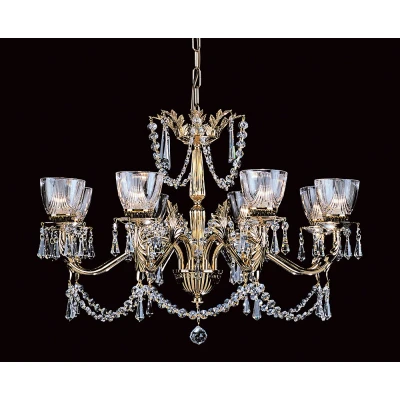 Image of Livorno Halogen Strass 8 Arm Chandelier