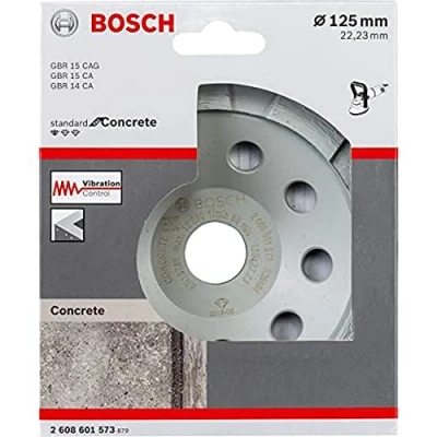 Image of Bosch Professional Diamond Cup Wheel Standard for Concrete (for concrete, 125 x 22,23 3 mm, accessories angle grinders)