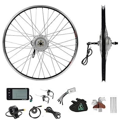 Image of YOSE POWER 26&quot; Rear Free Wheel 36V350W E Bike Conversion Motor Kit LCD Display for Electric Bicycle, Mountain