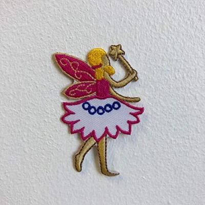 Image of Cute Little Fairy Cartoon Iron Sew on Embroidered Patch