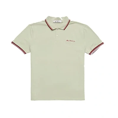 Image of Ben Sherman Organic Cotton Signature Polo Shirt Pistachio 5XL