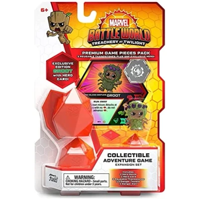 Image of Marvel Battleworld: Treachery at Twilight Premium Pieces Collectable Adventure Game Pack with Spider Island Groot ( New Reusable Thanostones) Ideal for Ages 6+