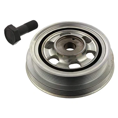 Image of 504048057, 504048057S1 crankshaft Pulley FEBI BILSTEIN 33801 4PK + 6PK 165, 145mm 8 with screw, for BMTS Turbo NEW PEUGEOT: Boxer Van