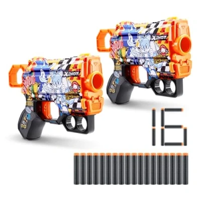 Image of XSHOT 36739E Blaster with Air Pocket Technology Foam Darts, Super Speed, Menace