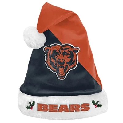 Image of Forever Collectibles NFL: 2020 Basic Santa Hat Chicago Bears Officially Licensed