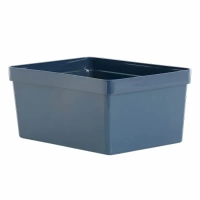 Image of Wham Studio Linen 2.01 Utility Basket Deep A4 36 x 26 17cm Navy