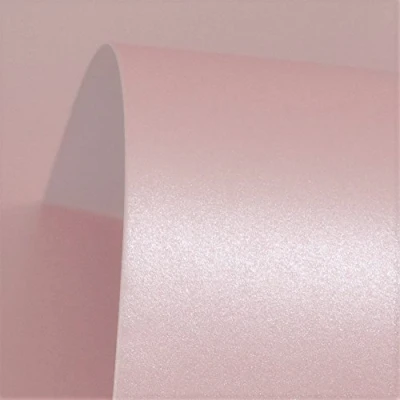 Image of Dusky Pink (Rosa) Pearlised Card 300gsm A4 5 Sheets