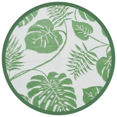 Image of vidaXL Outdoor Green PP Carpet 200cm Patio Mat/Picnic Rug, UV Resistant, Reversible, Easy Clean Garden &amp; Terrace Decor