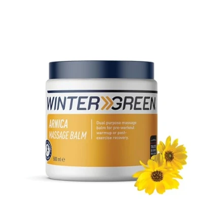 Image of Wintergreen Arnica Massage Balm 500ml Dual Purpose Muscle Relief for Pre Workout Warmup and Post Exercise Recovery