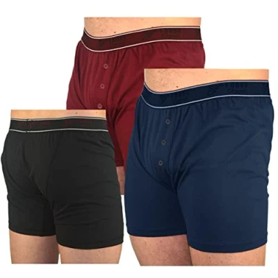 Image of Big Mens Calvert TRIPLE Pack Cotton Boxer Shorts Multipack For Sizes 2XL 3XL 4XL 5XL 6XL 7XL 8XL, Size :