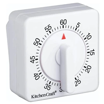 Image of KitchenCraft Deluxe Half Round Wind Up 60 Minute Timer
