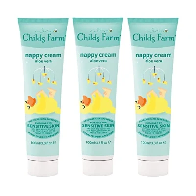 Image of Childs Farm Baby Nappy Cream Aloe Vera, 100ml (3 x 100ml)