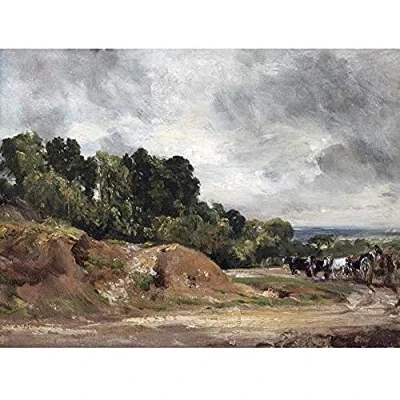 Image of Artery8 Constable Sandbanks Cart Horses Hampstead Heath Painting Art Print Canvas Premium Wall Decor Poster Mural