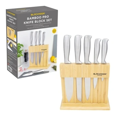 Image of Blackmoor Bamboo Pro Knife Block Set