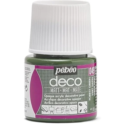 Image of Pebeo 45ml Deco Matt, Acrylic, Fir Green, 7 x 4.5 cm